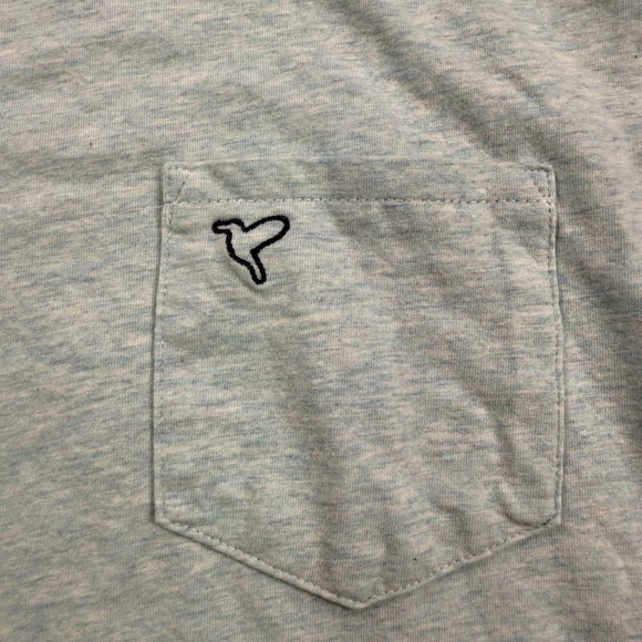 Bird Dogs Pocket T Shirt Mens Large Teal‎ Heathered Short Sleeve Casual Top - Picture 4 of 6